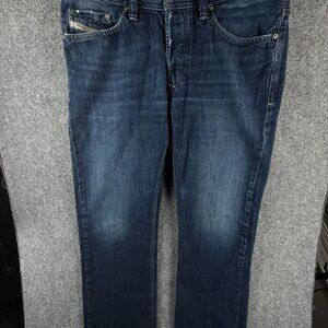 Diesel Viker Jeans Men Blue Denim Regular Straight Wash ORML0 Cotton Adult 32x29